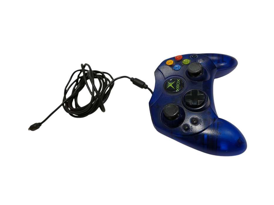 Microsoft Xbox Original OEM Blue Controller Wired PN: X09-64241 =