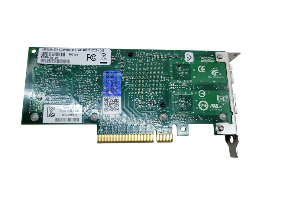 Intel X520-DA2 Dual-Port 10Gb SFP+ Eth Converged PCIe Server Adapter LP %