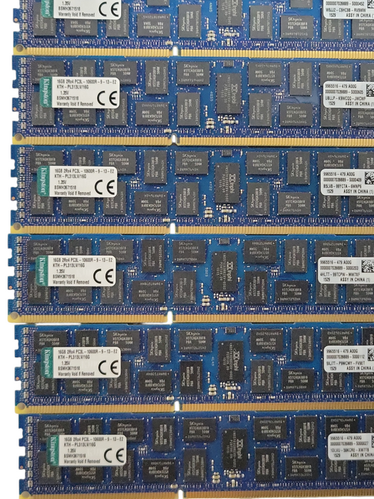 Lot of 106x Assorted Brand/Speed 16GB DDR3 Server RAMs, See detail _