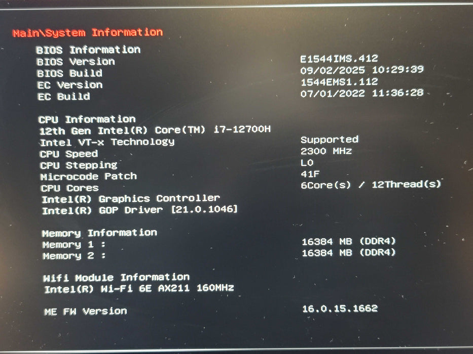MSI Vector GP66 i7-12700H 32GB DDR4 RTX 3070 1TB NVMe No AC β Lap200
