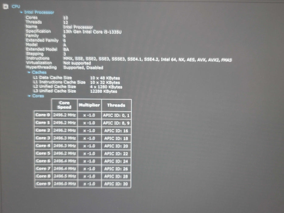 HP Laptop 15-fd0008ca i5-1335U 16GB RAM 256GB SSD READ β Lap200