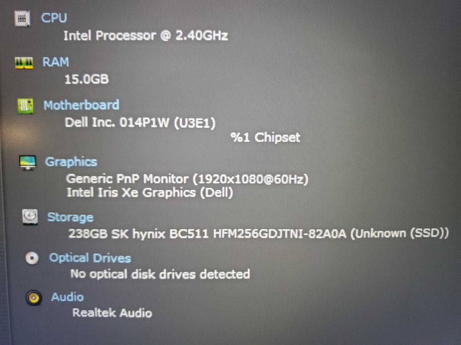 Dell Latitude 5420 Core i5-1135G7@2.40GHz 16GB RAM 256GB NVME READ  Lap200