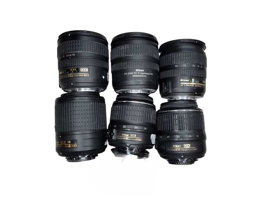 Lot of 6x - Nikon Lens' (READ) %