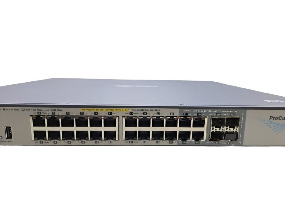 HP ProCurve 3500yl-24G J8692A | 24-Port Gigabit PoE+ Network Switch | 4x SFP