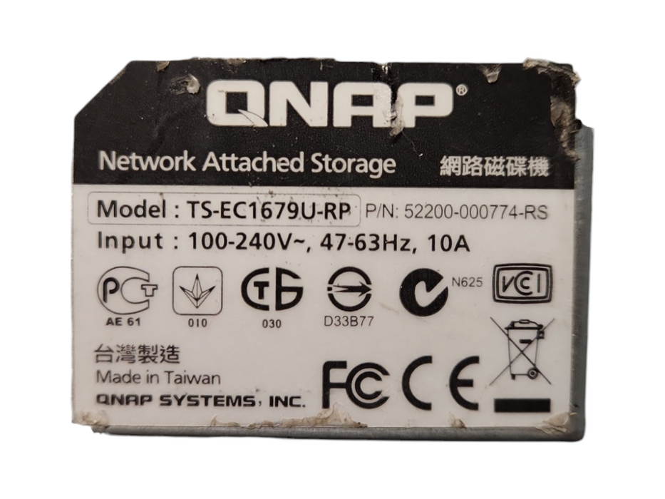 QNAP TS-EC1679U-RP Ultra-high Performance 16-Bays NAS Server, 8x 3TB HDDs