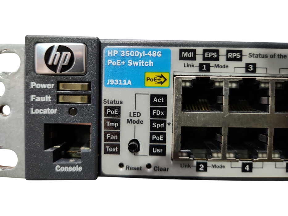 HP J9311A 3500YL-48G PoE+ Network Switch w/ SFP+/CX4 10-GbE yl Module