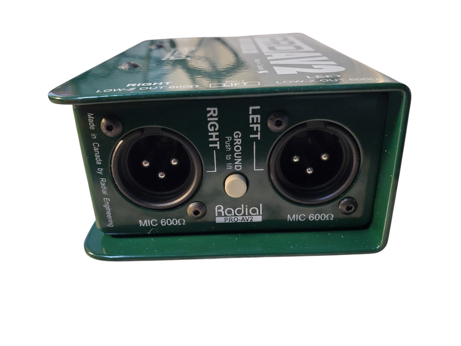 Radial ProAv2 PRO AV2 Stereo Multimedia Direct Box DI with RCA 1/4" 3.5mm X