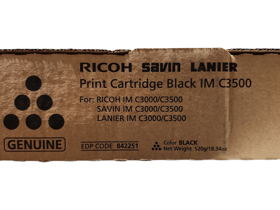 *SEALED* Ricoh Savin Lanier 842251 Print Cartridge BLACK IM C3500