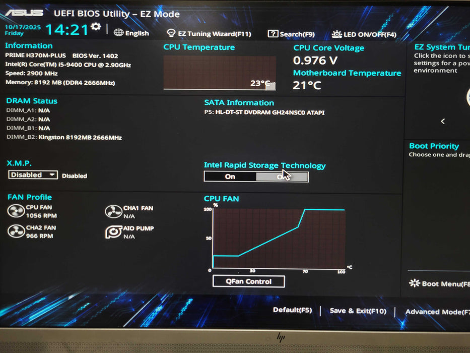Custom/Asus Tower PC, Core I5-9400 2.90GHz, 8GB DDR4, 450W PSU _