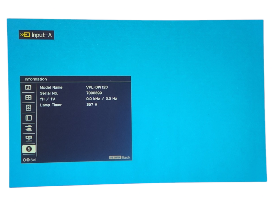 SONY VPL-DW120 Projector 2600 ANSI 4:3 XGA (1024x768), 357 Lamp Hours