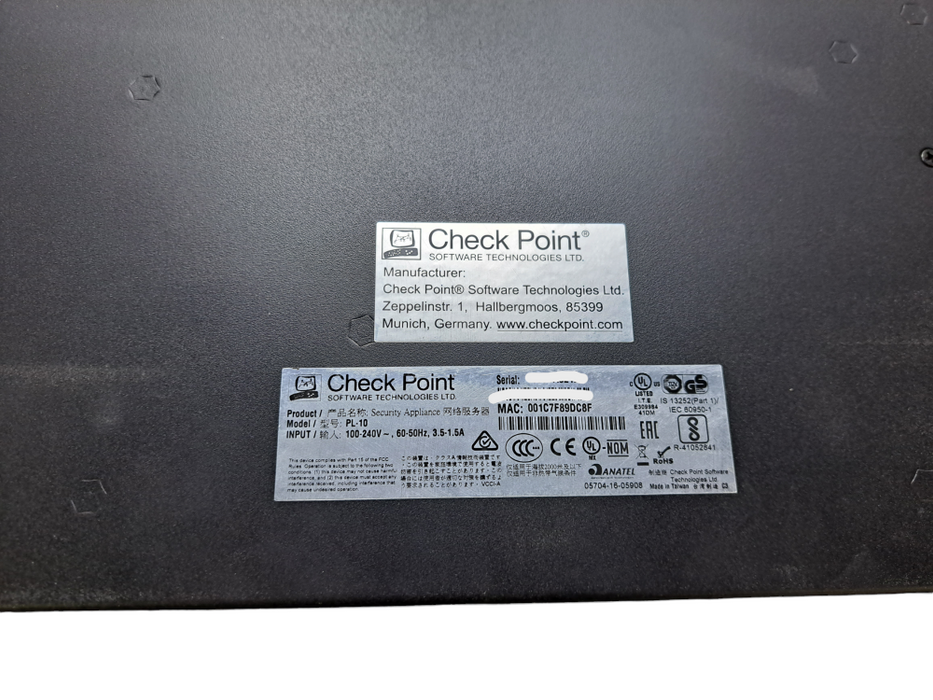 CheckPoint 5400 PL-10 | 10-Port Gigabit Network Firewall Appliance