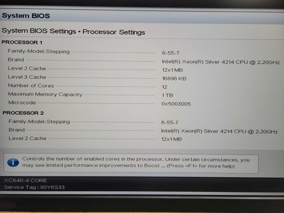 DELL XC640-4 1U 2x Xeon Silver 4214 @ 2.20GHz 224GB RAM  HBA330 Mini 4x3.5" !