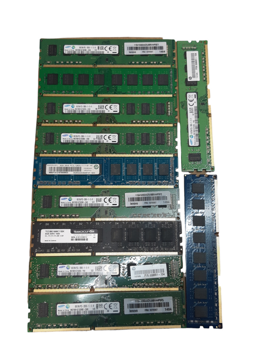 Lot of 44x, Assorted 8GB DDR3 Desktop RAM