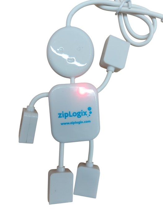 Lot 2x Ziplogix 4 Port Mini Hub