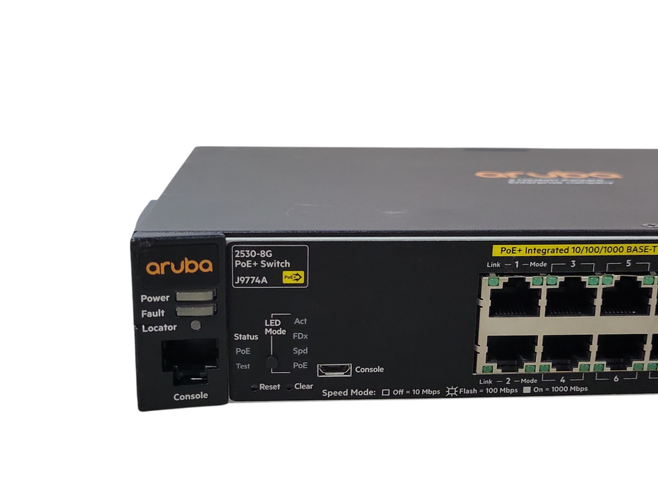 Aruba 2530-8G PoE+ J9774A | 8-Port Gigabit PoE+ Network Switch, Dual Uplink Q_