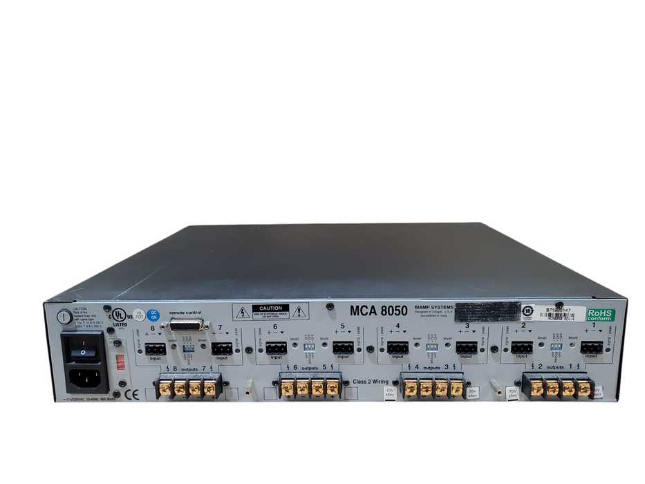 BIAMP MCA 8050 Multi-Channel Amplifier *READ*