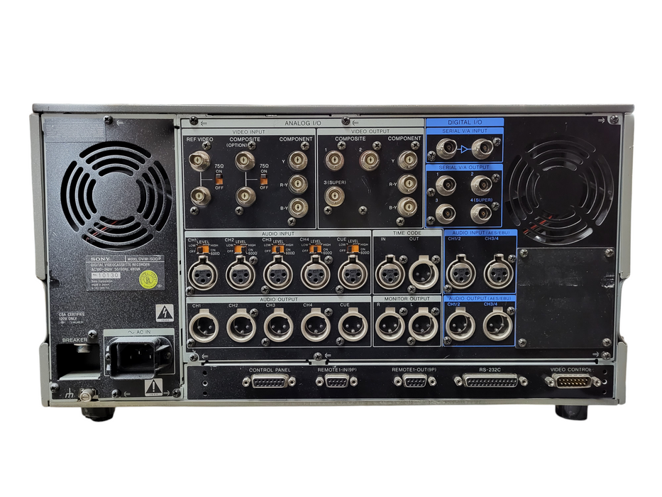 SONY DVW-500P Digital Videocassette Recorder READ $
