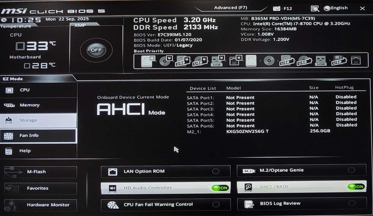 Custom/MSI Tower PC, Core i7-8700 3.20GHz, 16GB DDR4, 256GB m.2, 750 Watt _
