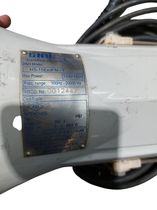 Lot 2x NOS DNH HS-15EXDFM(T) WEATHERPROOF INDUSTRIAL LOUDSPEAKER