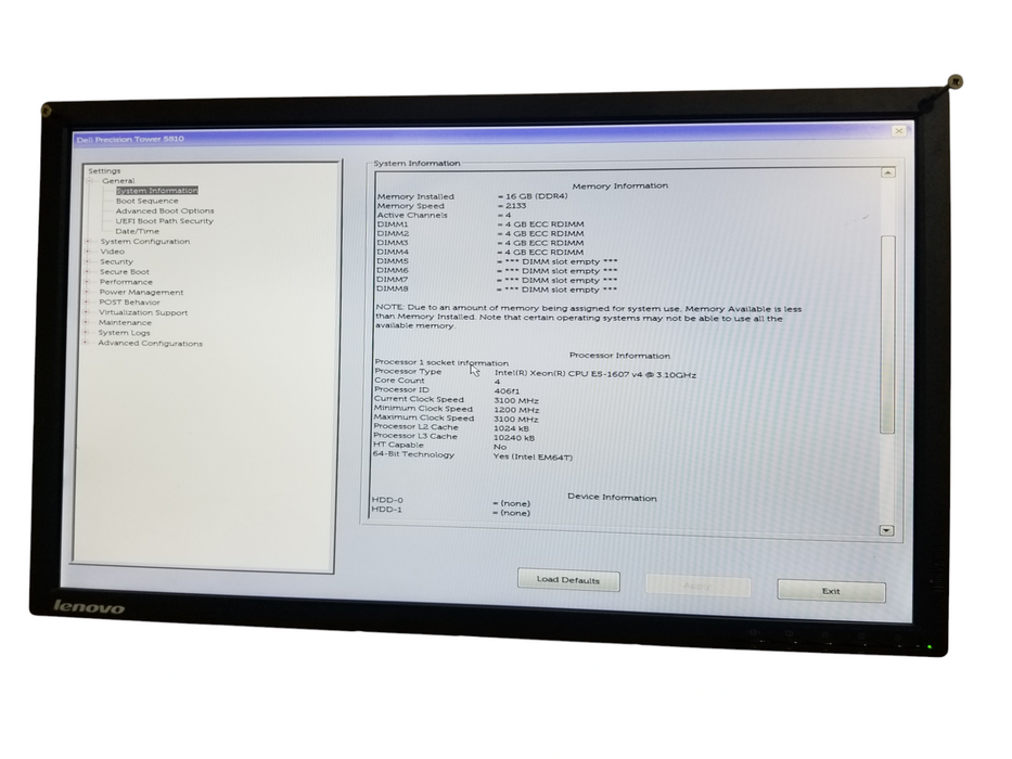 Dell Precision Tower 5810 Xeon E5-1607v4 16GB DDR4 FirePro-W2100 NO HDD/OS