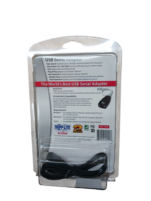 Tripp Lite Keyspan USA-19HS USB to Serial Adapter New Sealed Q