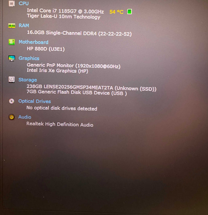 HP  EliteBook 840 G8 Core i7-1185G7@3.00GHz vPRO 16GB RAM 256GB SSD  Lap200