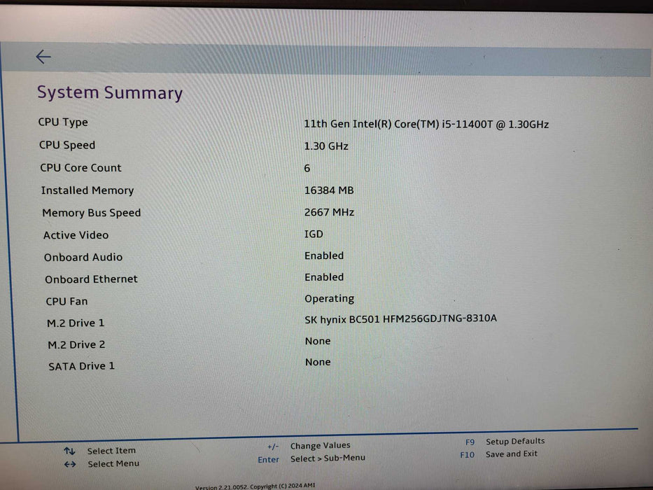 Lenovo ThinkCentre Mini M70q Gen2, Core i5-11400T 16GB RAM, 256GB NVme $