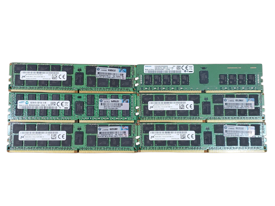 Lot of 6x, 16GB DDR4 Server RAM