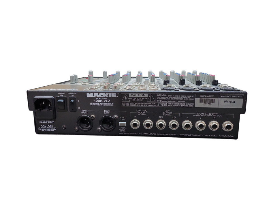Mackie Micro Series 1202-VLZ 12-Channel Mic/Line Compact Mixer !