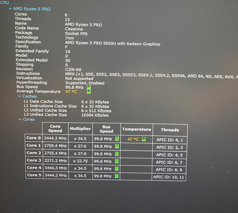 Lenovo ThinkPad L15 Gen 2 AMD Ryzen 5 PRO 5650U 16GB RAM 256GB SSD  Lap200