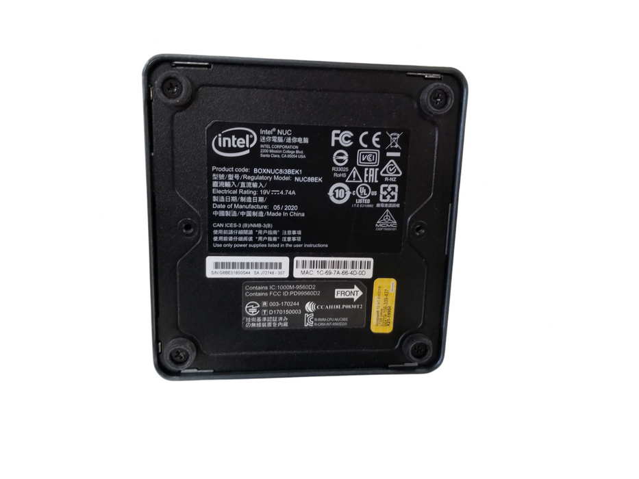 Intel NUC NUC8BEK i3-8109U CPU 4GB DDR4 RAM - 256GB SSD