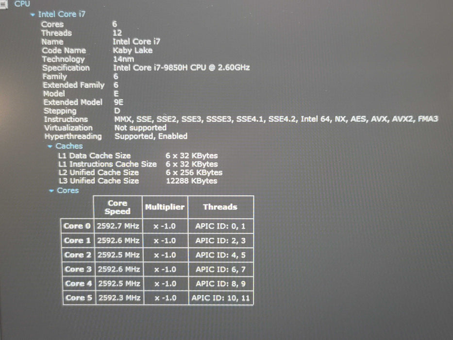 Lenovo ThinkPad P53 i7-9850H 16GB DDR4 Quadro T2000 256GB SSD FOR PARTS β Lap200