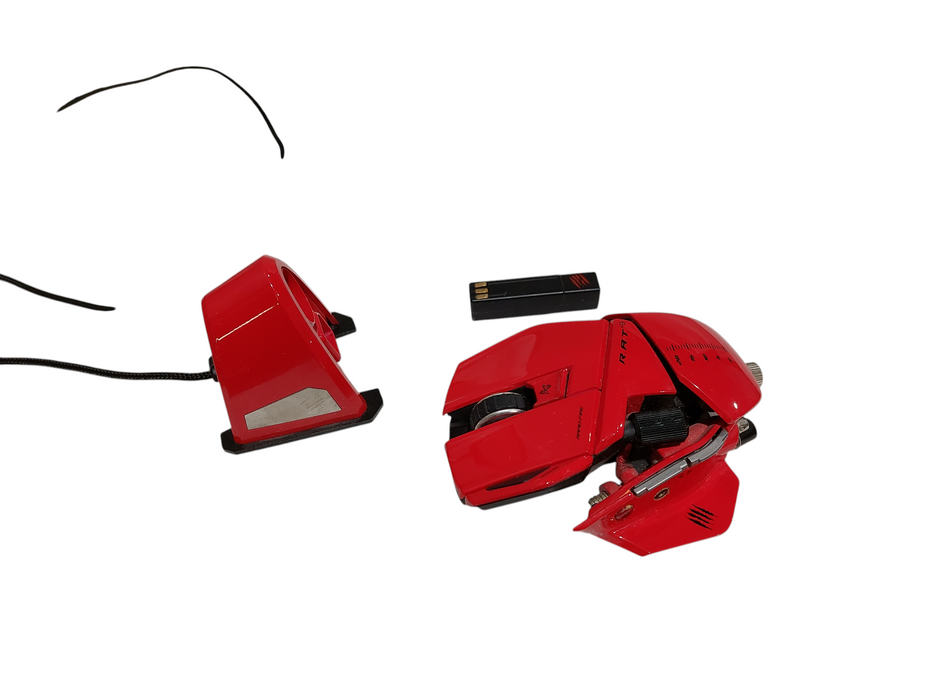 Red Wireless Gaming Mouse Mad Catz R.A.T. 9 Art No: 43709 With Battery Hub  =