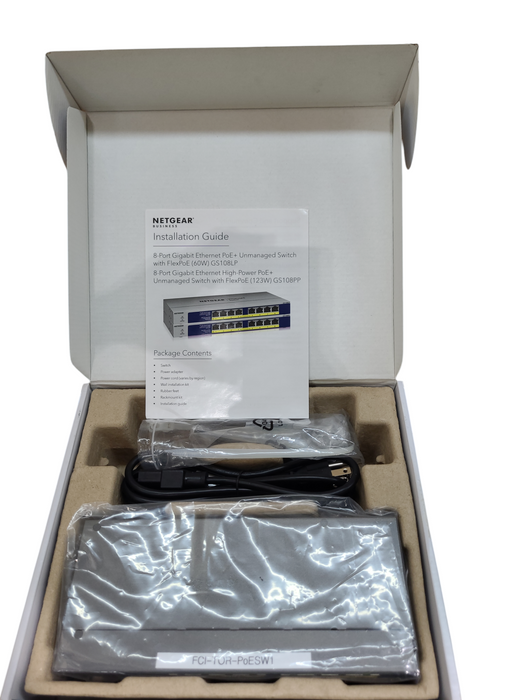 NETGEAR GS108PP-100NAS 8-port Gigabit Ethernet Unmanaged PoE+ Switch