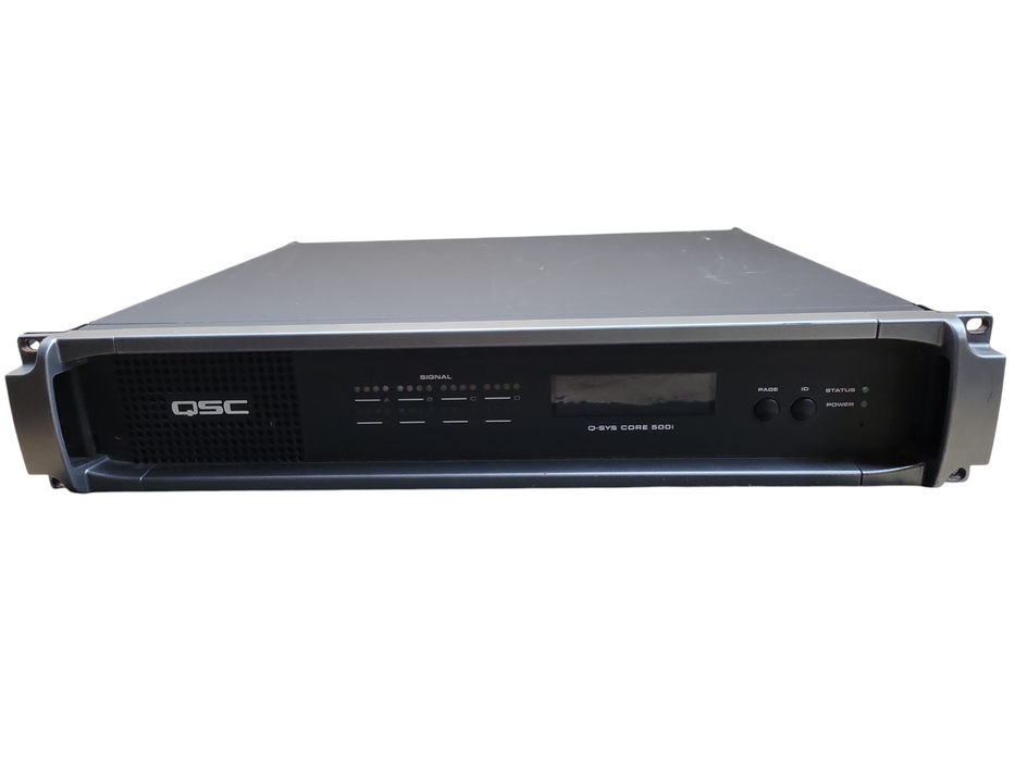QSC Q-SYS Core 500i Integrated System Processor w/ 4 cards READ !