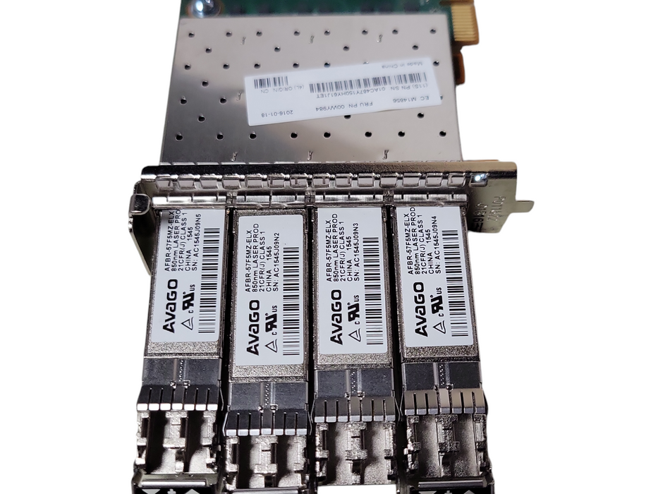 IBM 16GB Quad Port 00WY984 Fiber Channel Adapter w/ 4x SFPs _