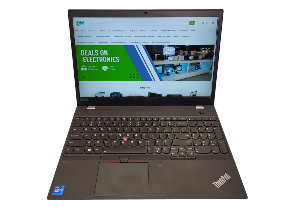 Lenovo ThinkPad T15 Gen 2 Core i7-1185G7@2.8GHz 16GB RAM 256GB SSD $ Lap200