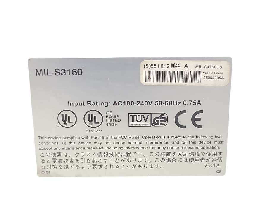 DiGi 16-Port Dual Speed Switch MIL-S3160, READ _