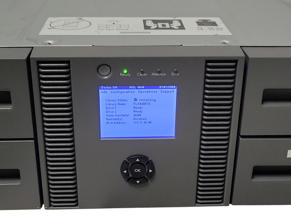 HP StorageWorks MSL4048 Tape Library w/ 2x LTO6 FC 8GB Drives, READ _