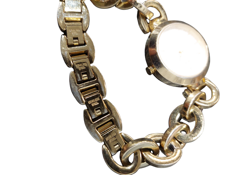 ladies DKNY gold tone link watch NY-2134 =