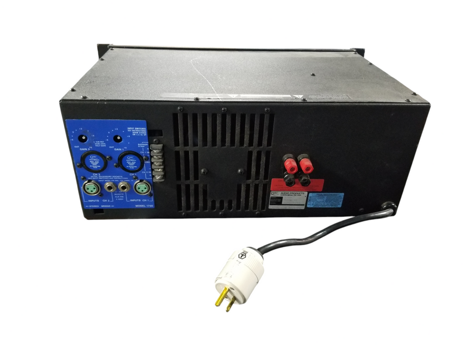 QSC Model 1700 2 Channel Professional Stereo Amplifier - AS IS, Powers On