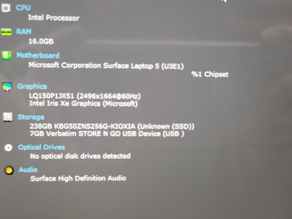 Microsoft Surface Laptop 5 i7-1265U 16GB RAM 256GB NVMe β Lap200
