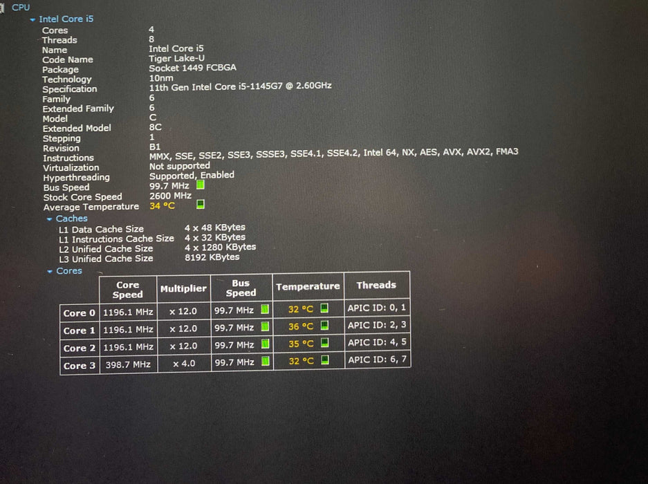 Dell Latitude 5520 Core i5-1145G7@2.60GHz vPRO 16GB RAM 256GB SSD Q Lap200