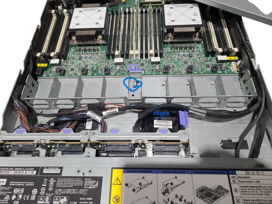 Lenovo x3550 M5 1U - 2x Xeon E5-2620 v4, 64GB DDR4, M5210, *NO FANS*