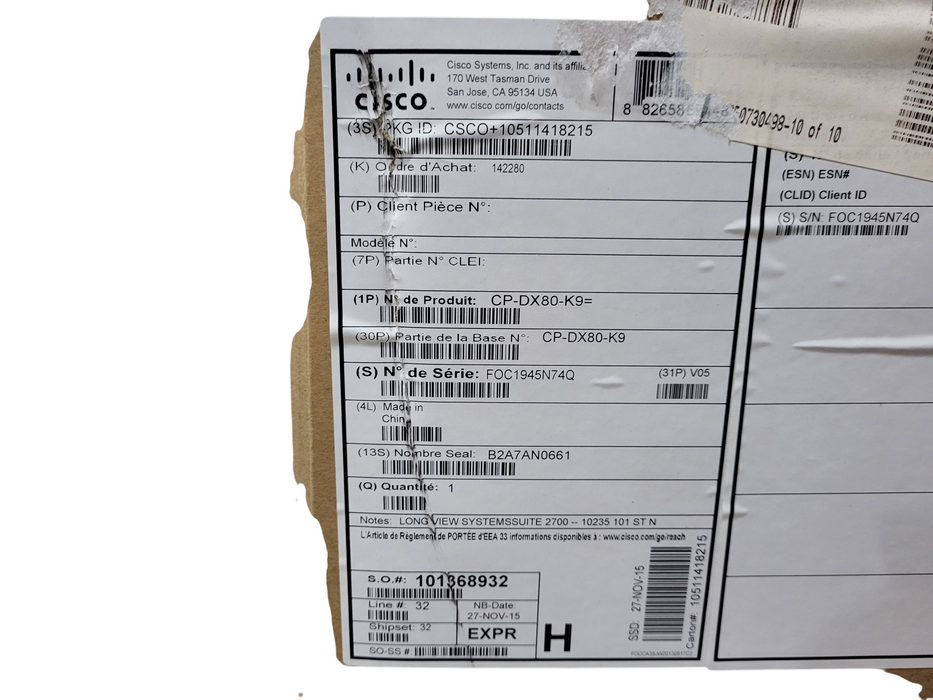 Cisco Webex CP-DX80-K9 23" 1080p Conferencing Unit Touchscreen Open box $