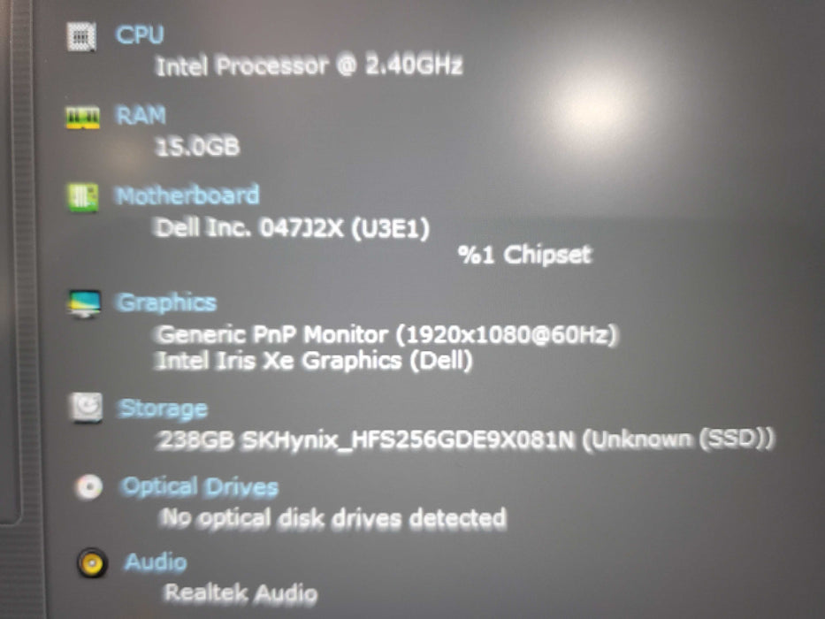 Dell Latitude 5420 Core i5-1135G7@2.40GHz 16GB RAM 256GB NVME  Lap200