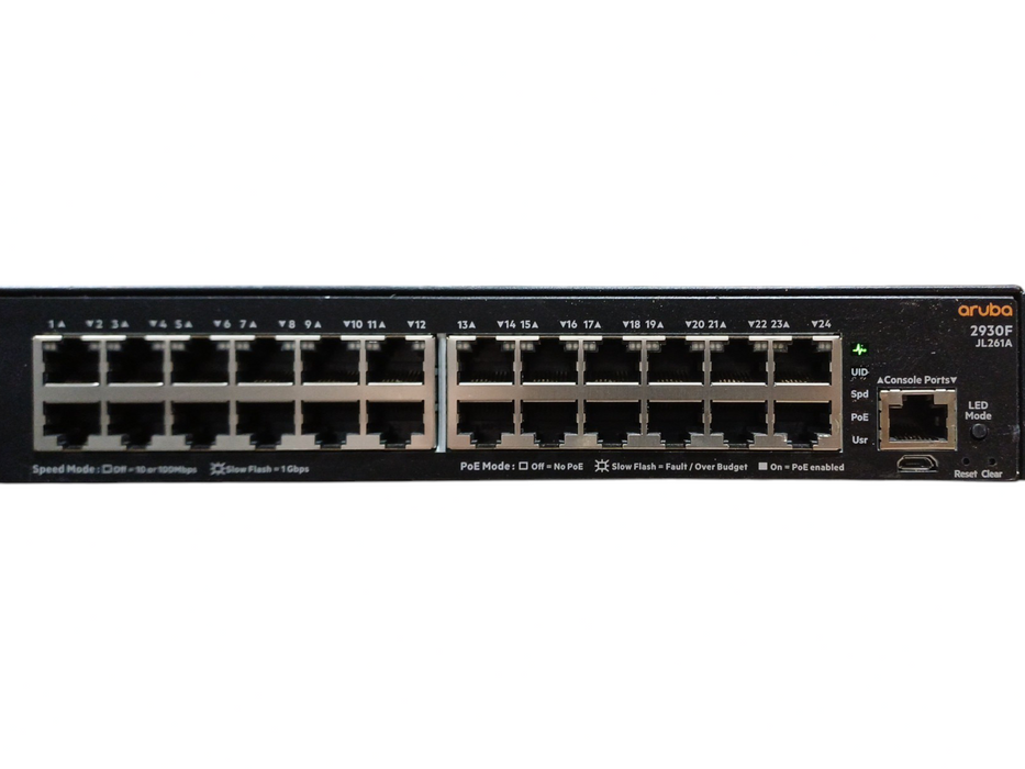 Aruba HP JL261A 2930F 24G PoE+ 4SFP Gigabit Switch