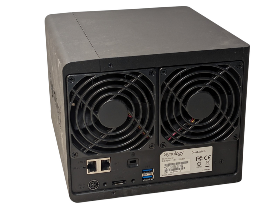Synology DiskStation DS412+ 4 Bay NAS 4x 2TB HDDs installed -