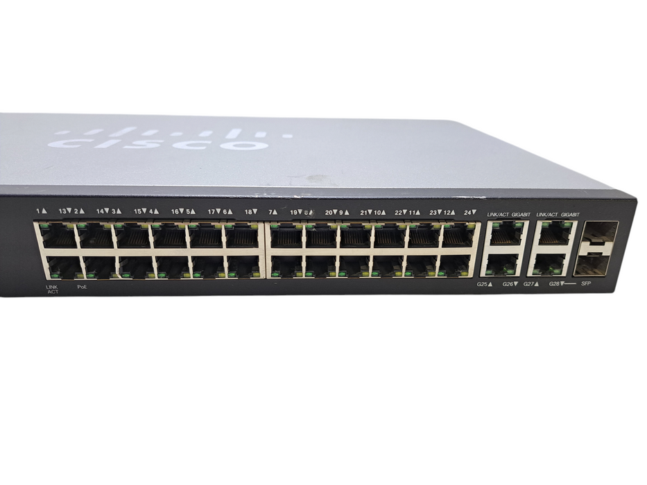 Cisco SG300-28P V02 | 28-Port Gigabit PoE Managed Switch w/ 2x SFP
