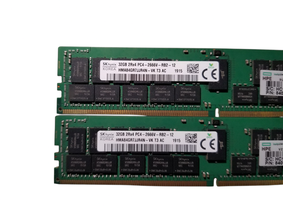 SK Hynx 64GB Bundle (2x32GB) 2Rx4 PC4-2666V-RB2-12 DDR4 Server RAM Q